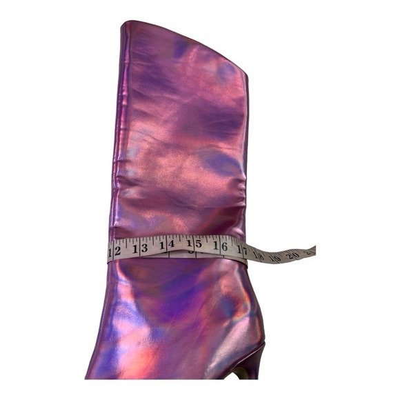 Steve Madden Sarina Iridescent Point Toe Boots - Pink Womens Size 6.5M NEW - Picture 10 of 16